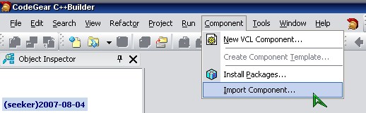 如何在C++ Builder 2007中添加ActiveX控件