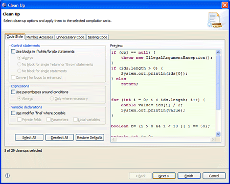 Eclipse 3.2 Java开辟对象的新特性