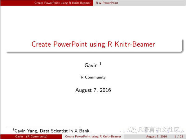 Create PowerPoint using R Knitr