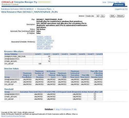 关于Oracle 11g R1中的自动数据库维护任务管理的讲解